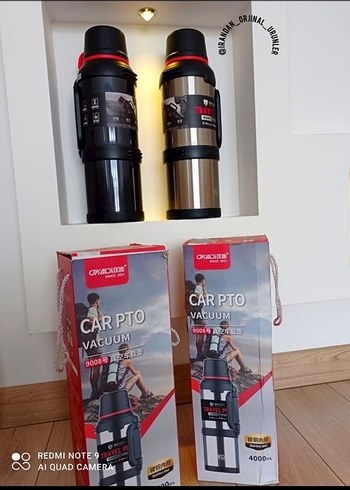 Siyah gri renk 4 LT termos - Görsel 4