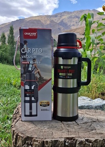 Siyah gri renk 4 LT termos - Görsel 2