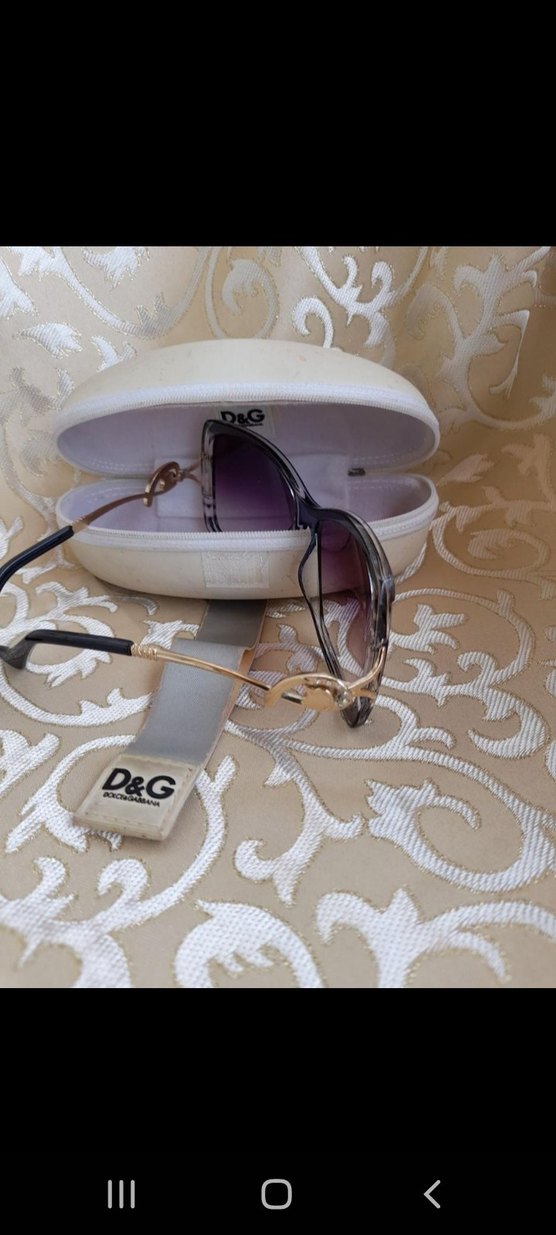 Kemik Çerçevesi Taşlarla Süslü D&G Klasik Gözlük - Görsel 3