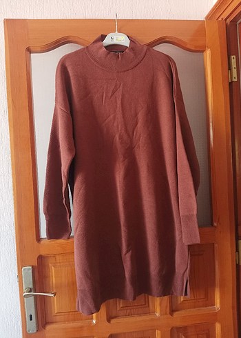 xl Beden Bordo Yün Örgü Kadın Kazak