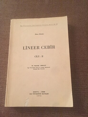  Beden Lineer Cebir Cilt: II, Fahrettin Akbulut