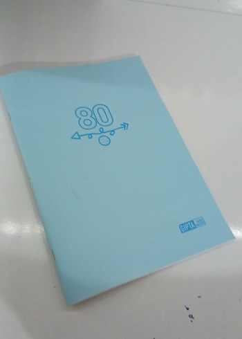 Pastel Mavi 80 Sayfa Defter
