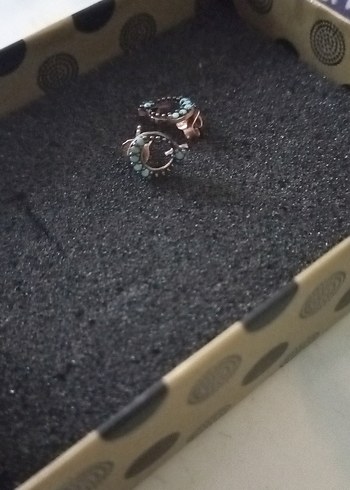 Accessorize Mini Turkuaz Boncuklu gümüş Küpe