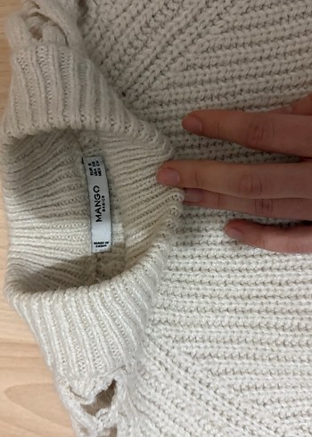 Kadın Gri Örgü Bohem Kazak - Görsel 2