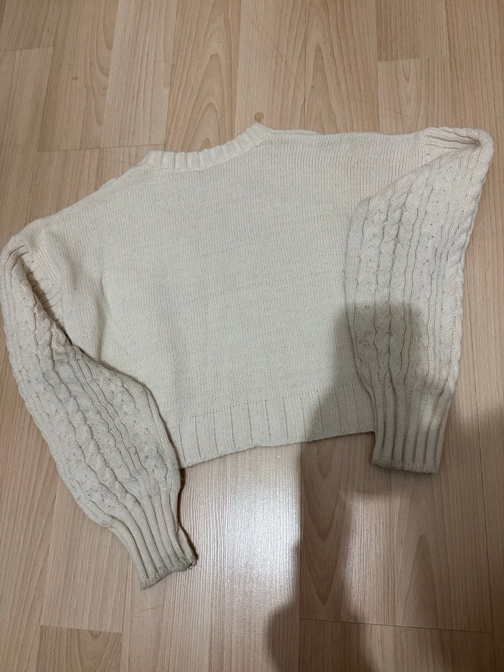 Örgü Kadın Beyaz Bohem Triko Kazak - Görsel 2