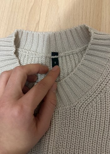 Gri Örme Kadın Süveter - Görsel 3