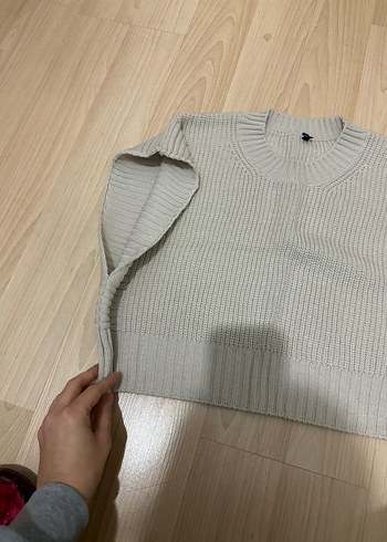 Gri Örme Kadın Süveter - Görsel 2