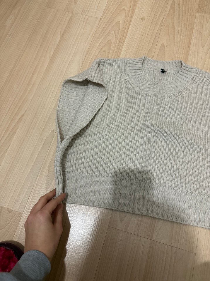 Gri Örme Kadın Süveter - Görsel 2