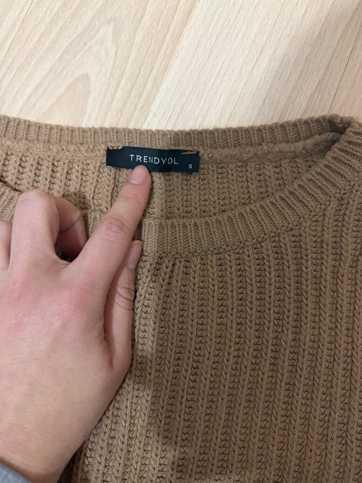 Kahverengi Triko Kadın Kazak - Görsel 2