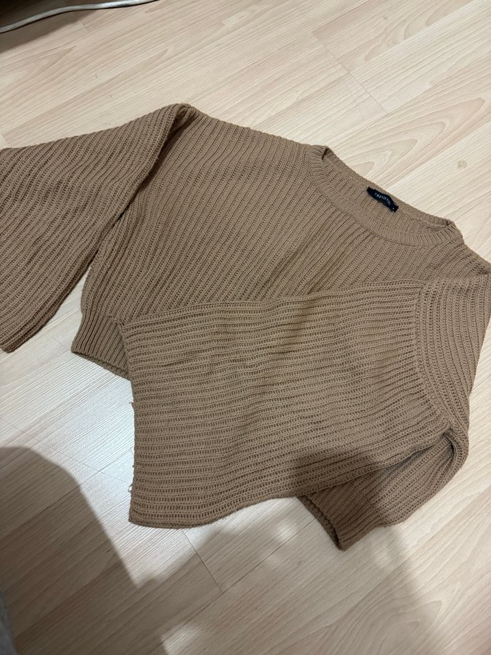 Kahverengi Triko Kadın Kazak - Görsel 3