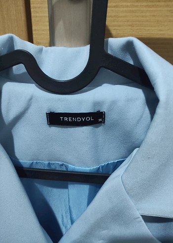 Mavi Mini Kadın Blazer Ceket - Görsel 2