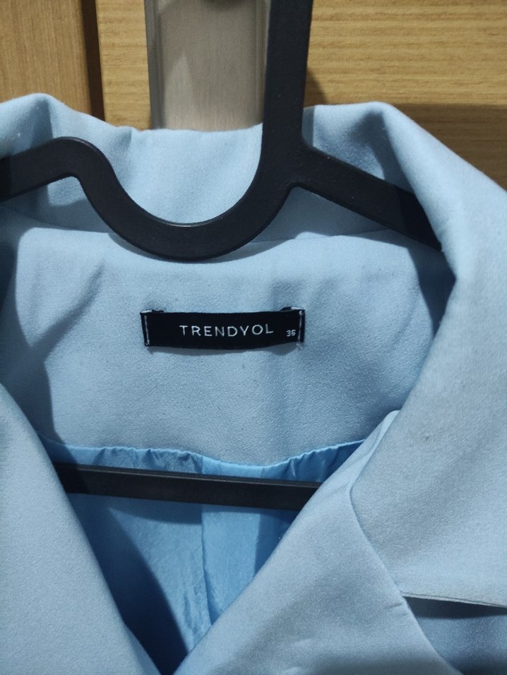 Mavi Mini Kadın Blazer Ceket - Görsel 2