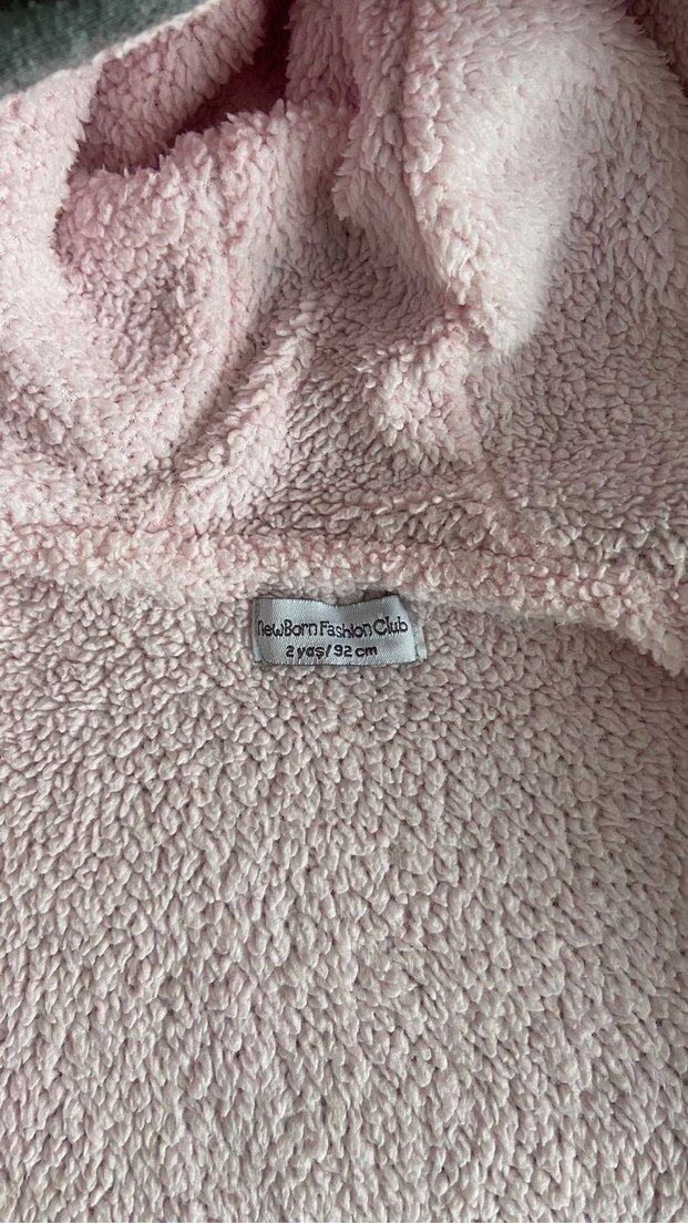 Kapüşonlu, Düğmeli Kız Çocuk Gri Ceket - Görsel 3