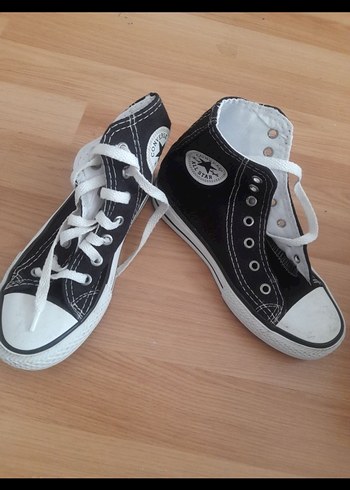Siyah Beyaz çocuk converse - Görsel 2