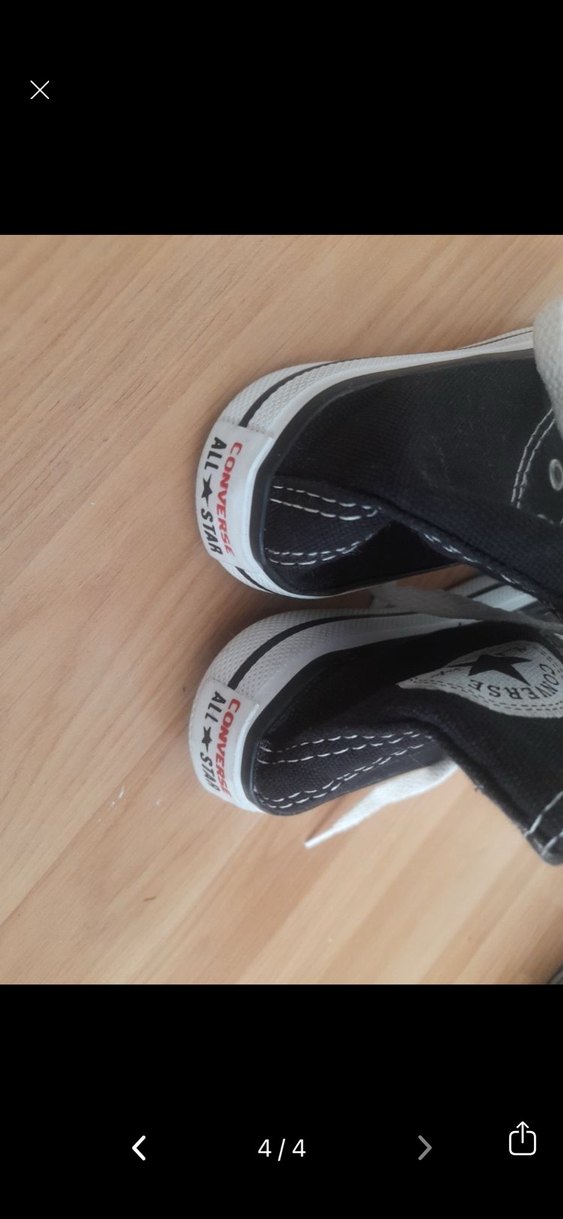 Siyah Beyaz çocuk converse - Görsel 4