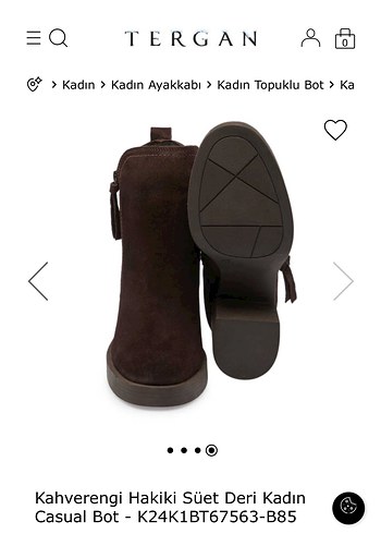 Tergan Hakiki Süet Deri Topuklu Kadın Bot - Görsel 4