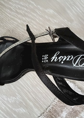 Siyah V Yaka Drapeli Midi Elbise - Görsel 2