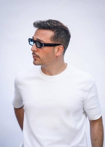 Siyah vintage Güneş Gözlüğü - Görsel 4