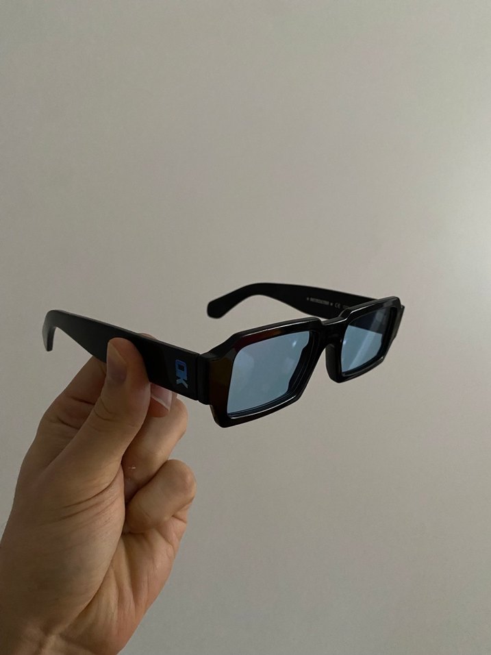 Siyah vintage Güneş Gözlüğü - Görsel 3