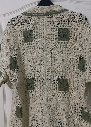 Nakışlı Bohem Örgü gömlek - Görsel 4