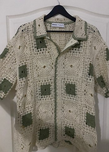 Nakışlı Bohem Örgü gömlek - Görsel 2