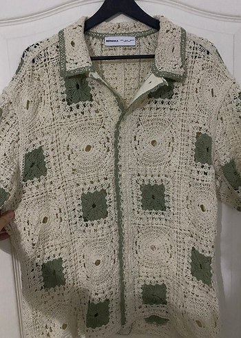 Nakışlı Bohem Örgü gömlek - Görsel 6