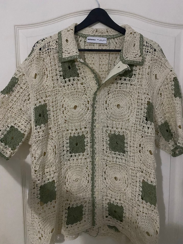 Nakışlı Bohem Örgü gömlek - Görsel 2