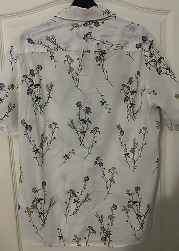 H&M Çiçek Desenli Erkek Kısa Kollu Gömlek - Görsel 4