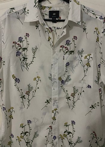H&M Çiçek Desenli Erkek Kısa Kollu Gömlek - Görsel 5