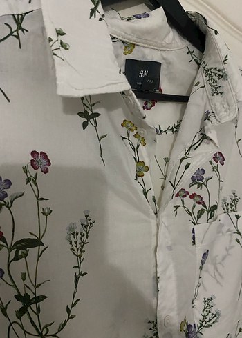 H&M Çiçek Desenli Erkek Kısa Kollu Gömlek - Görsel 2