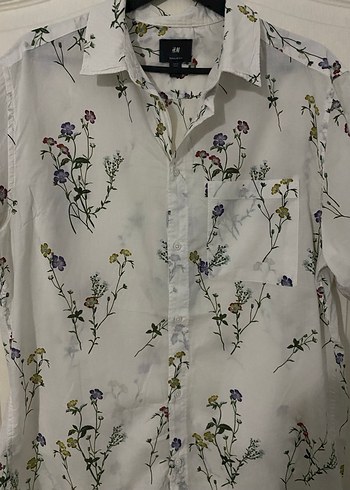 H&M Çiçek Desenli Erkek Kısa Kollu Gömlek - Görsel 6