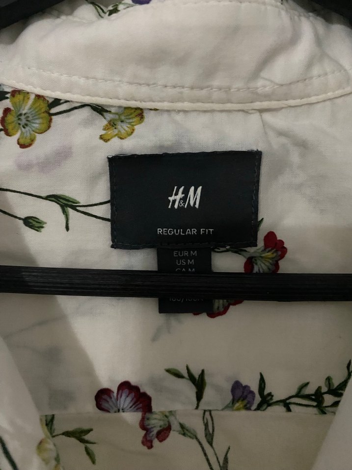 H&M Çiçek Desenli Erkek Kısa Kollu Gömlek - Görsel 3