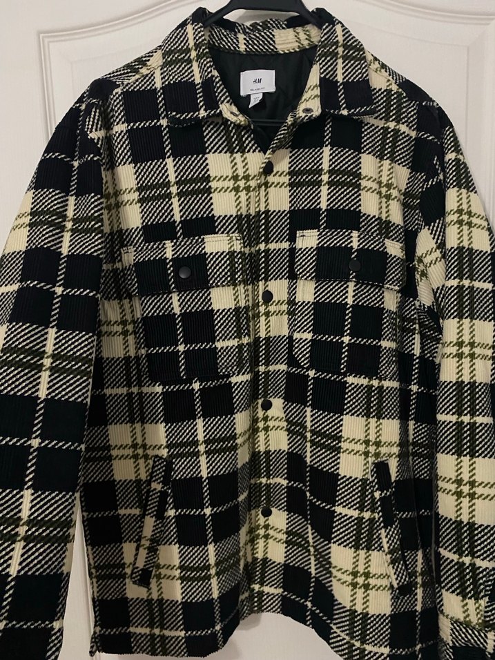 Erkek Siyah Kareli Düğmeli Gömlek - Görsel 2