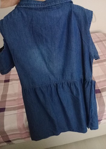 Mango Düğmeli Kolsuz Kot Midi Elbise