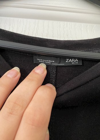 m Beden Zara Sarı Ekose Detaylı Uzun Kollu Elbise