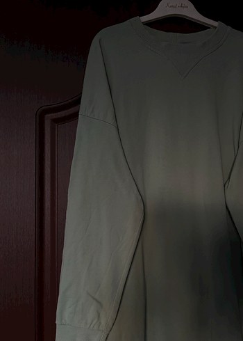 xl Beden gri Renk Gri Kadın Salaş Sweatshirt Midi Boy