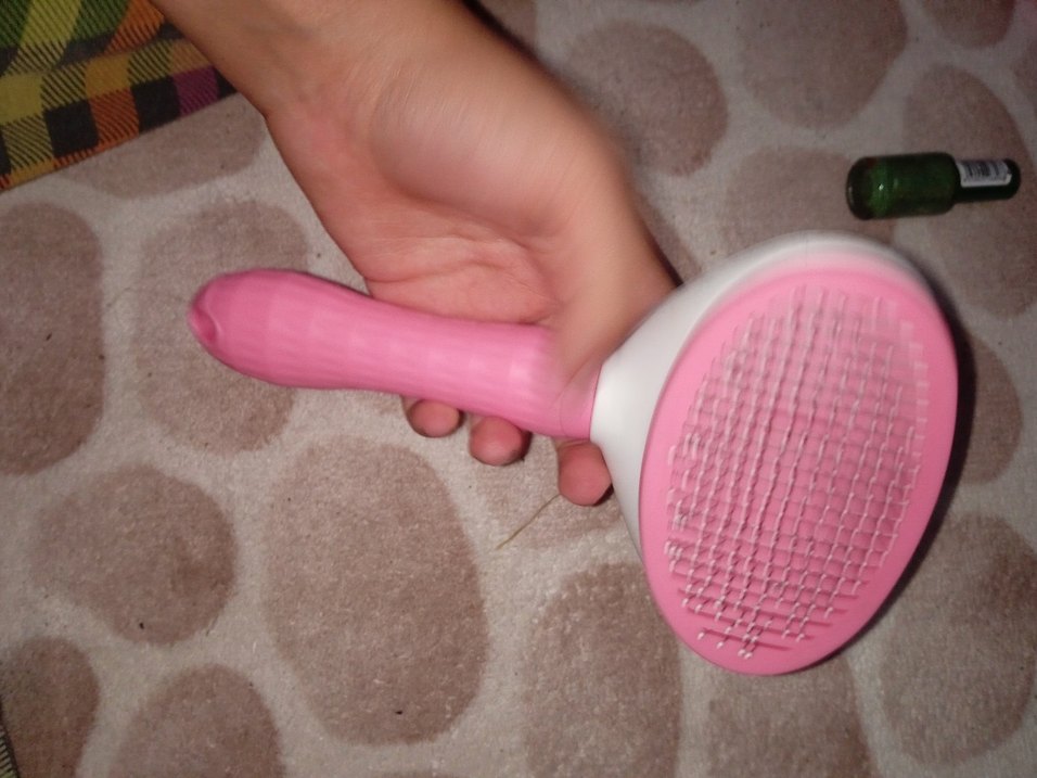 Pembe Çift Taraflı Kedi Tüy Fırçası - Görsel 2