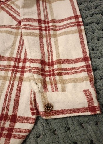 Düğmeli Kadın Ekoseli Oduncu Gömlek - Görsel 2