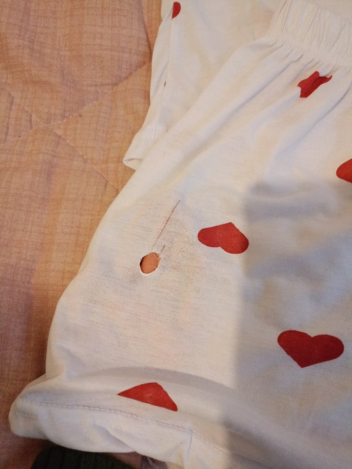 Kadın Beyaz Kısa Kollu Mini Pijama Takımı - Görsel 4