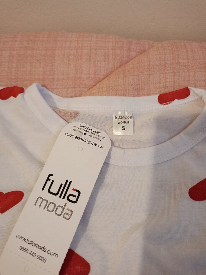 Kadın Beyaz Kısa Kollu Mini Pijama Takımı - Görsel 3