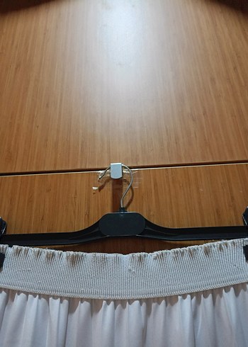 Pilili Uzun Beyaz Etek - Görsel 3