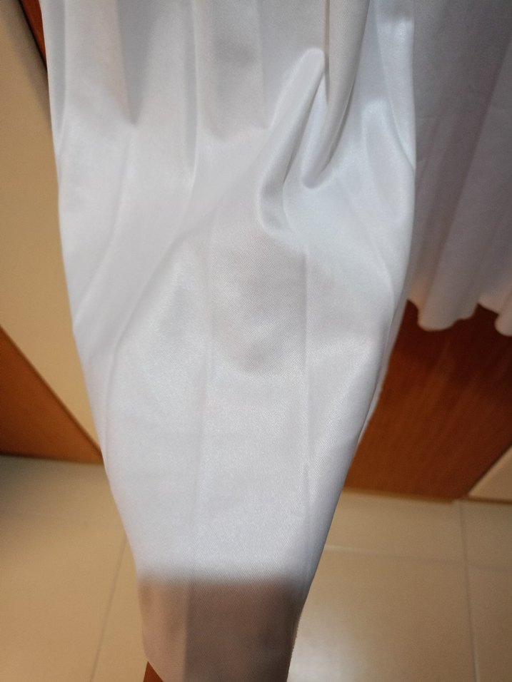 Pilili Uzun Beyaz Etek - Görsel 4