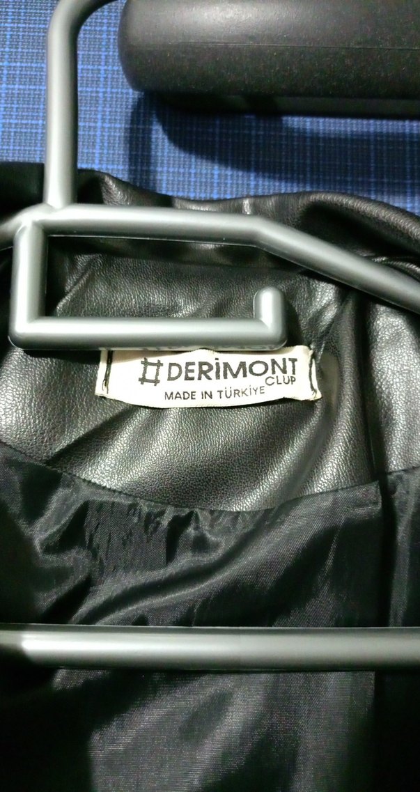 Kadın Siyah Kemerli Deri Ceket - Görsel 2