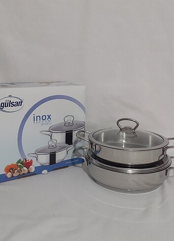 Gülsan inox 2'li basık set