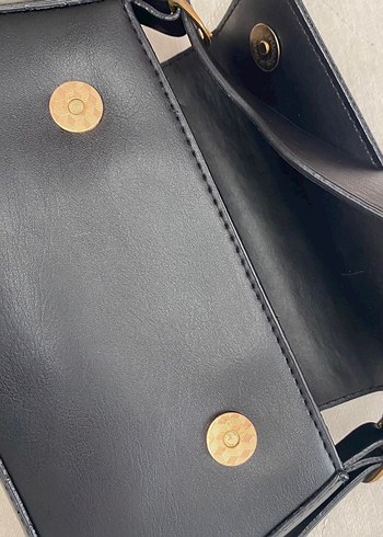 Siyah Deri Kadın Omuz Çantası - Görsel 3