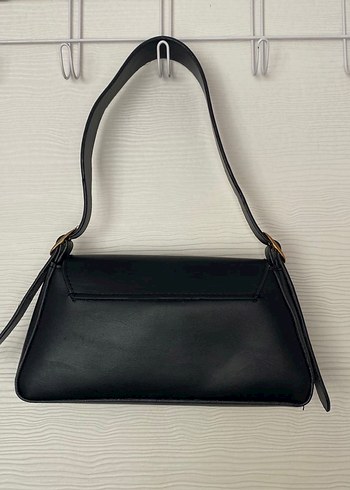 Siyah Deri Kadın Omuz Çantası - Görsel 2