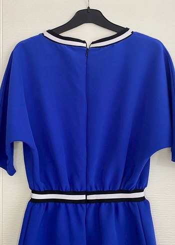 Mavi Kemerli Midi Kadın Elbise - Görsel 4