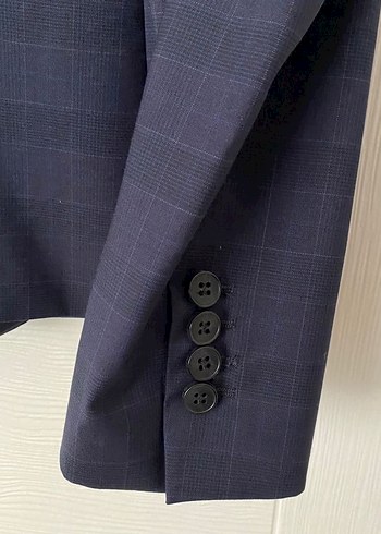 Lacivert Kadın Düğmeli Blazer Ceket - Görsel 2