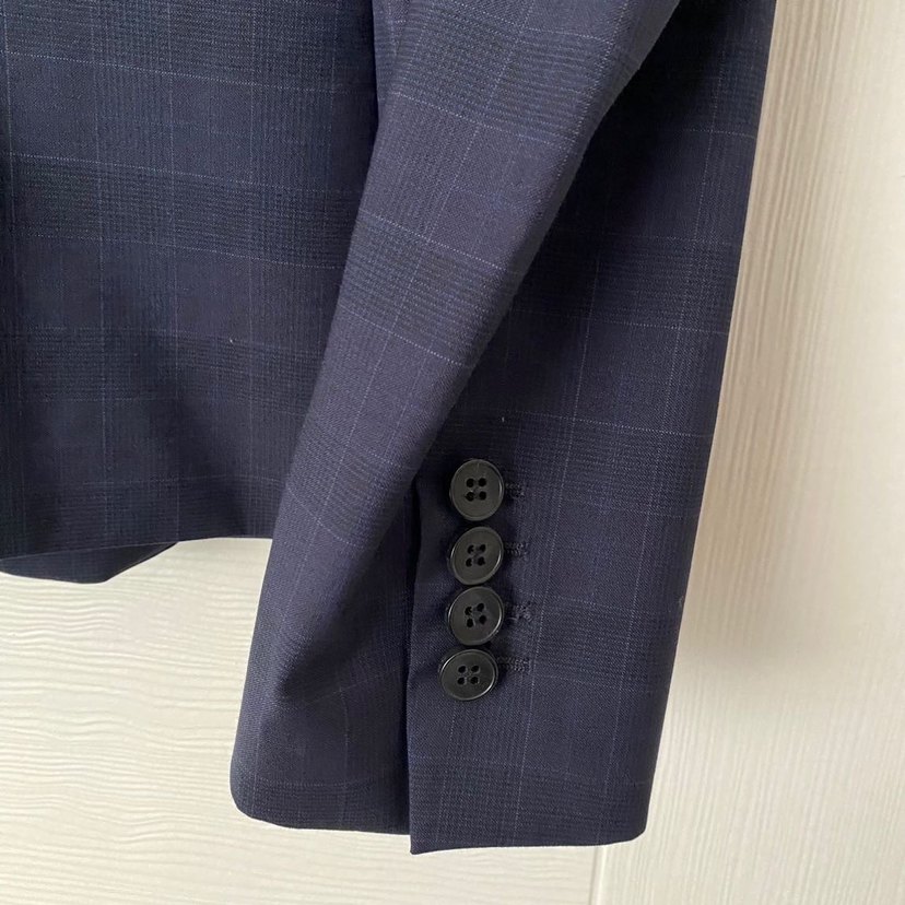 Lacivert Kadın Düğmeli Blazer Ceket - Görsel 2