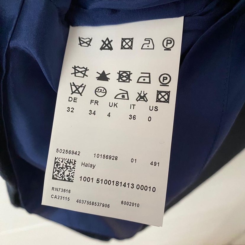 Lacivert Midi Kadın Elbise, Uzun Kollu, Pilili - Görsel 4